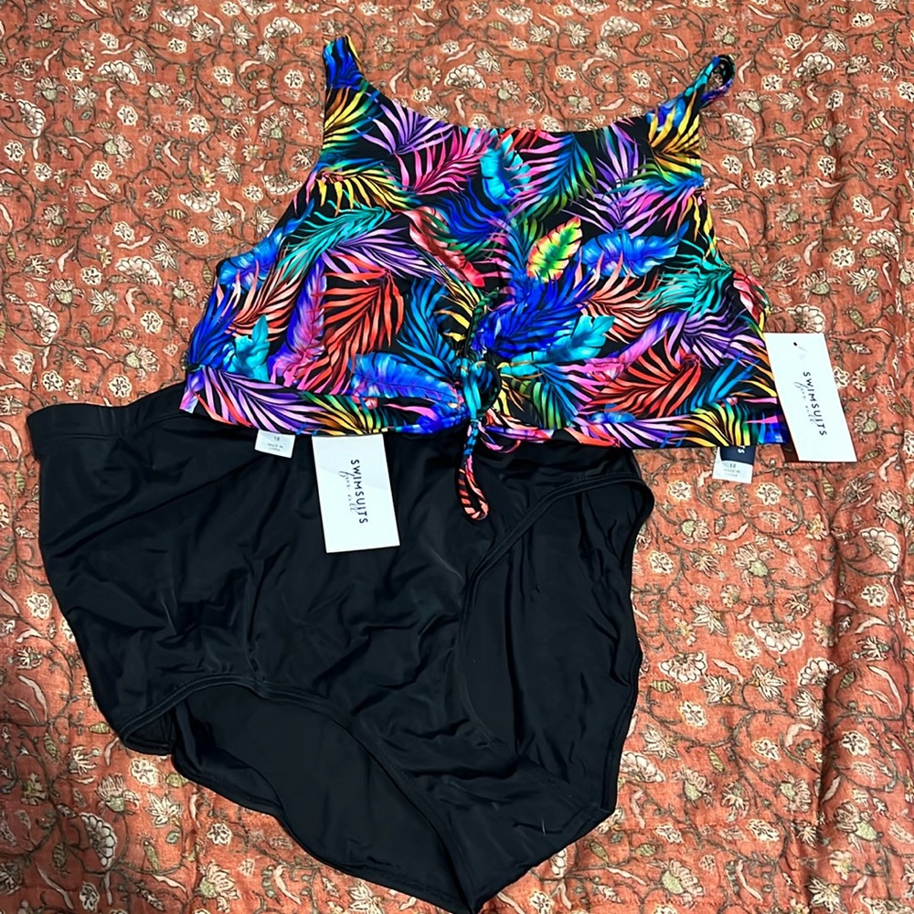 NWT Swimsuits for All Trendy Bikini - 18W